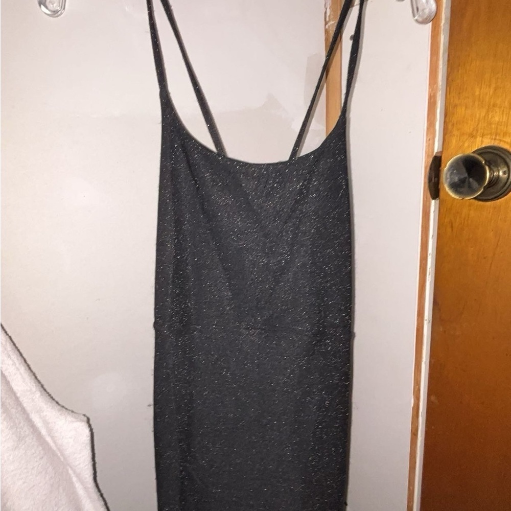 Elegant Black Glitter Dress